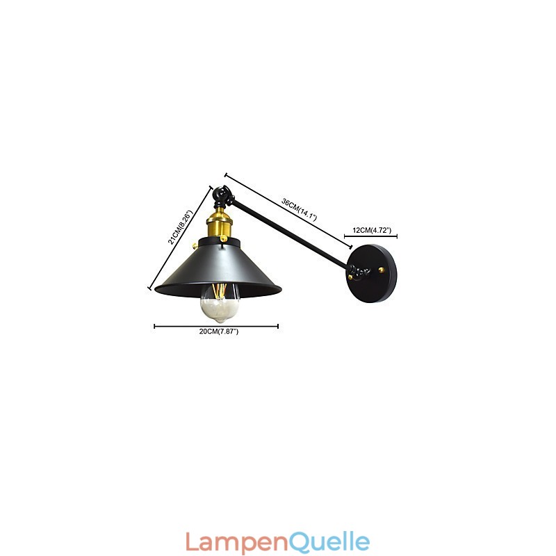 Buzz Wand Eisen Wandlampe Dumme schwarze Lichtschwertlampe an der Wand