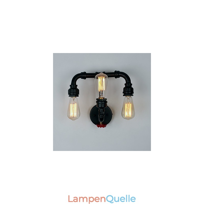 Rustikale Lodge, modernes, zeitgenössisches Landhaus-Retro-Malerei-Feature für Uplight-Wandleuchten im Mini-Stil
