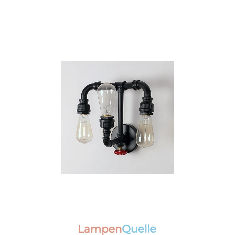 Rustikale Lodge, modernes, zeitgenössisches Landhaus-Retro-Malerei-Feature für Uplight-Wandleuchten im Mini-Stil