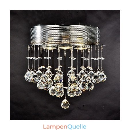 Traditional Classic Crystal Chrome Metal Flush Mount Traditional Classic Crystal Chrome Metal Flush Mount