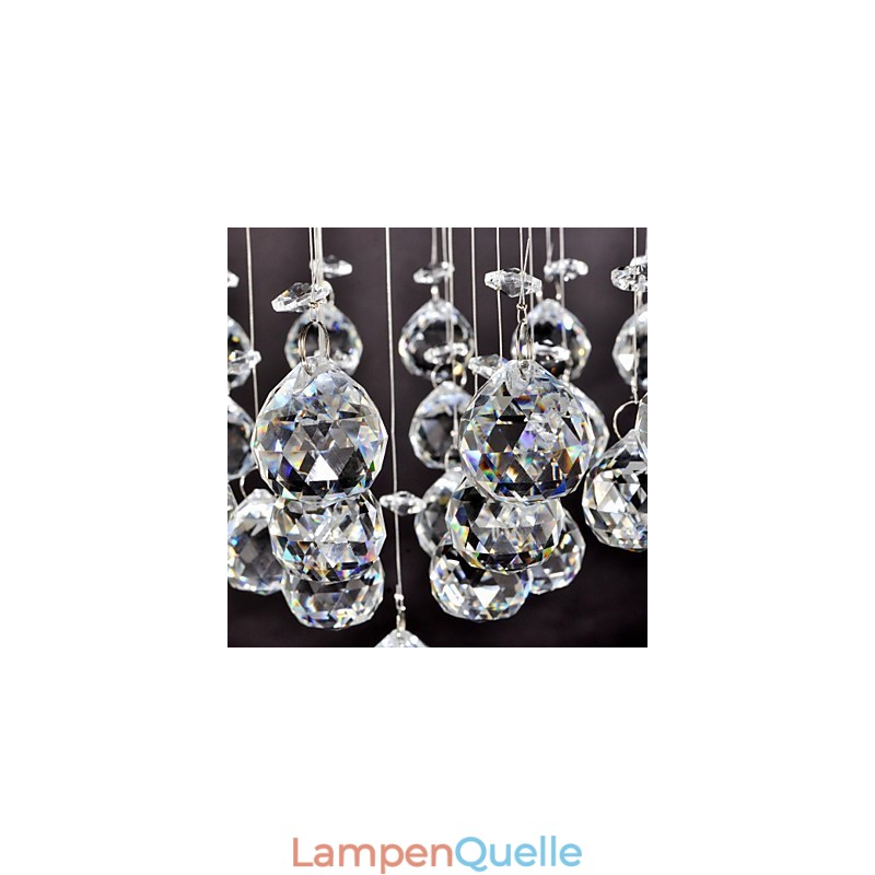 Traditional Classic Crystal Chrome Metal Flush Mount