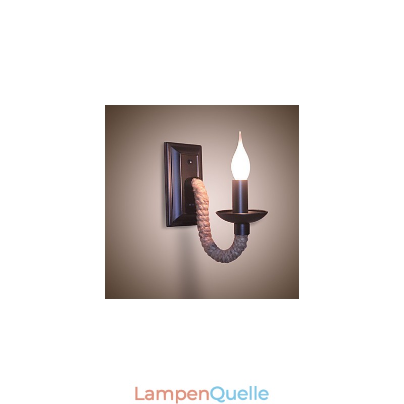 Hanfseil Retro Wandleuchte Kreative Persönlichkeit Bar Eisen Kerzenlampe