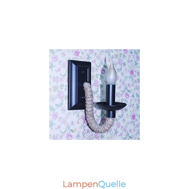 Hanfseil Retro Wandleuchte Kreative Persönlichkeit Bar Eisen Kerzenlampe