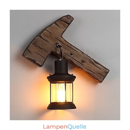 Einkopf-Industrie-Vintage-Retro-Wandleuchte aus Holz und Metall, Farbe zum Dekorieren von Wandleuchten im Home-Hotel-Korridor Einkopf-Industrie-Vintage-Retro-Wandleuchte aus Holz und Metall, Farbe zum Dekorieren von Wandleuchten im Home-Hotel-Korridor