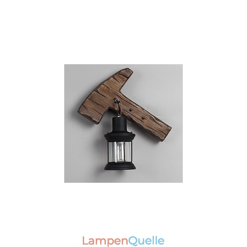 Einkopf-Industrie-Vintage-Retro-Wandleuchte aus Holz und Metall, Farbe zum Dekorieren von Wandleuchten im Home-Hotel-Korridor