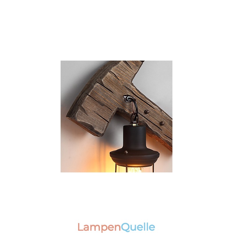 Einkopf-Industrie-Vintage-Retro-Wandleuchte aus Holz und Metall, Farbe zum Dekorieren von Wandleuchten im Home-Hotel-Korridor