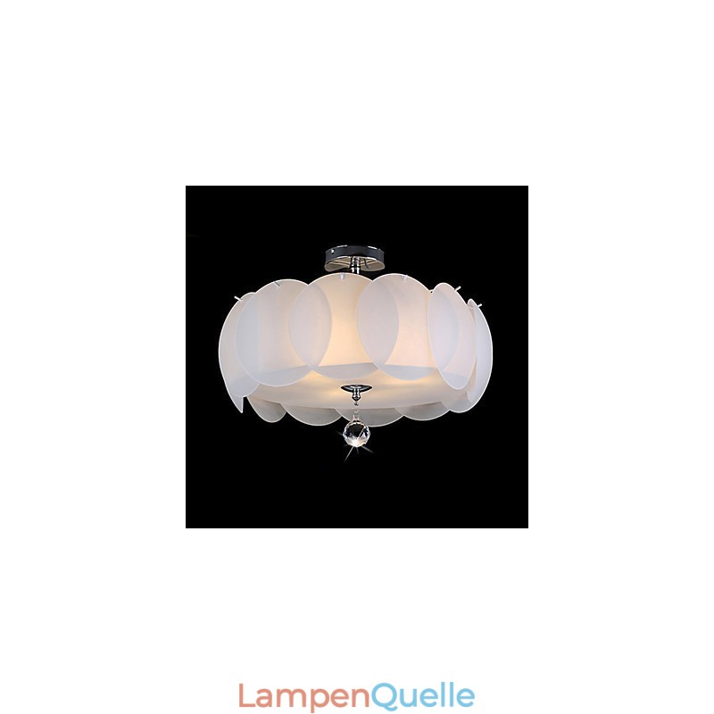 3-flammiger Glas-Kronleuchter, moderne Pendelleuchte, Familie