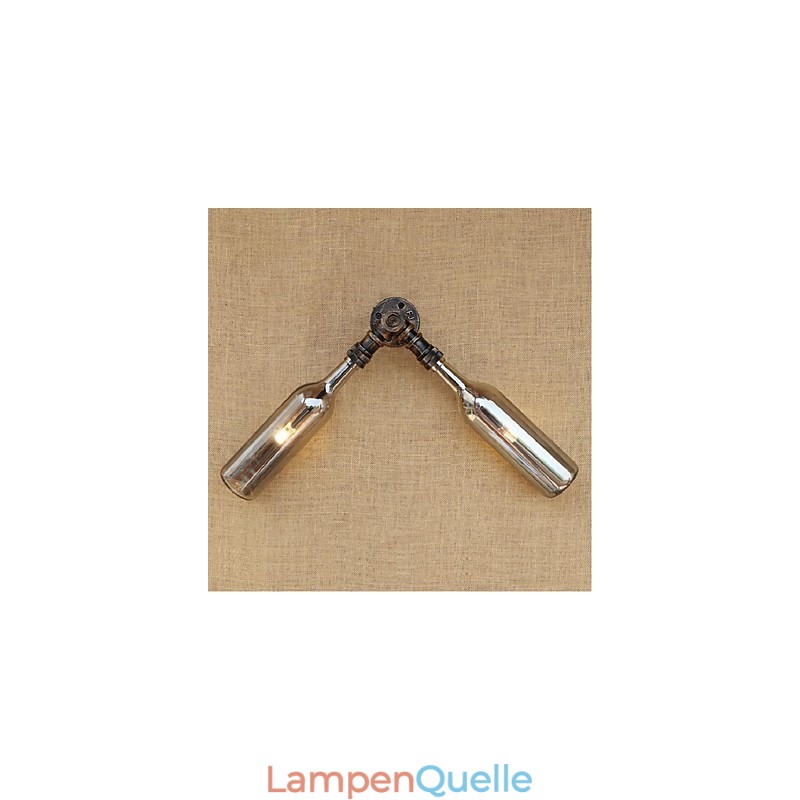 Retro American Village Creative Industry Wind Designer Wasserflasche Wandleuchte Wandleuchte Grau