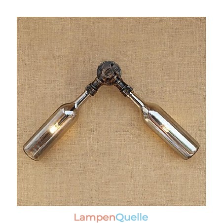 Retro American Village Creative Industry Wind Designer Wasserflasche Wandleuchte Wandleuchte Grau