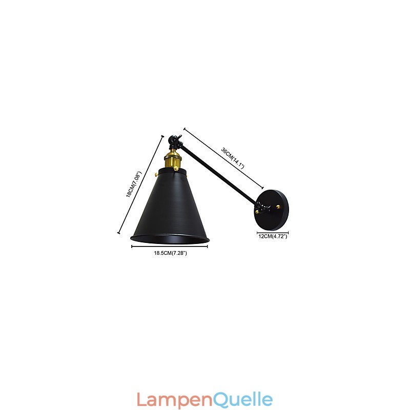 Buzz Paint Einzelwand Eisen Wandleuchte Dumme schwarze Lichtschwertlampe an der Wand
