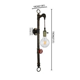 Wandleuchte Wandleuchten Wand Eisen Wandlampe dumm schwarz Lichtschwert Lampe an der Wand