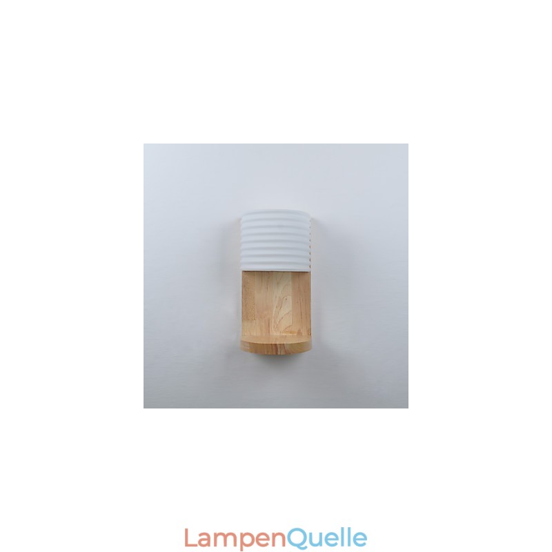 Einfache Wandlampe, Nachttischlampe mit Glasschirm und Massivholz für Schlafzimmer, Kommode, Wohnzimmer, Babyzimmer, Studentenwohnheim, Couchtisch, Bücherregal
