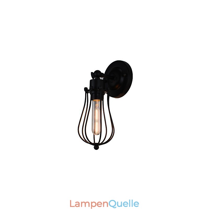 Wandleuchte aus lackiertem Stahl, dumme schwarze amerikanische Kaffeedekoration, Retro-Wandleuchte, Lichtschwertlampe an der Wand