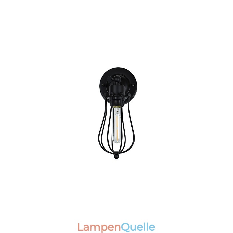 Wandleuchte aus lackiertem Stahl, dumme schwarze amerikanische Kaffeedekoration, Retro-Wandleuchte, Lichtschwertlampe an der Wand