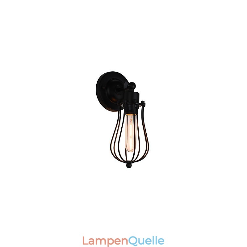 Wandleuchte aus lackiertem Stahl, dumme schwarze amerikanische Kaffeedekoration, Retro-Wandleuchte, Lichtschwertlampe an der Wand