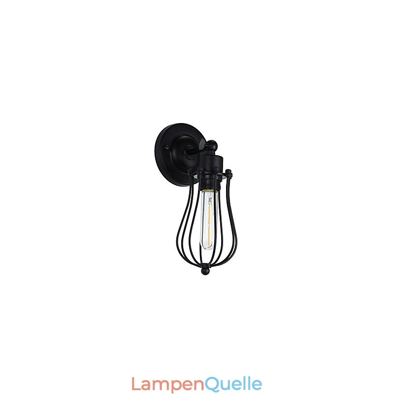 Wandleuchte aus lackiertem Stahl, dumme schwarze amerikanische Kaffeedekoration, Retro-Wandleuchte, Lichtschwertlampe an der Wand