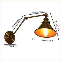 Wandleuchte Wandleuchten Wand Eisen Wandlampe dumm schwarz Lichtschwert Lampe an der Wand