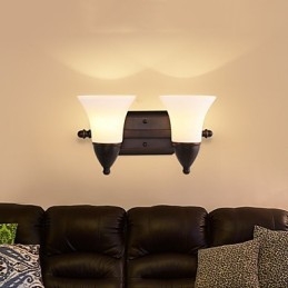 Rustic Lodge Wandleuchter mit schwarzem Oxid-Finish, Funktion zum Schutz der Augen, Umgebungslicht