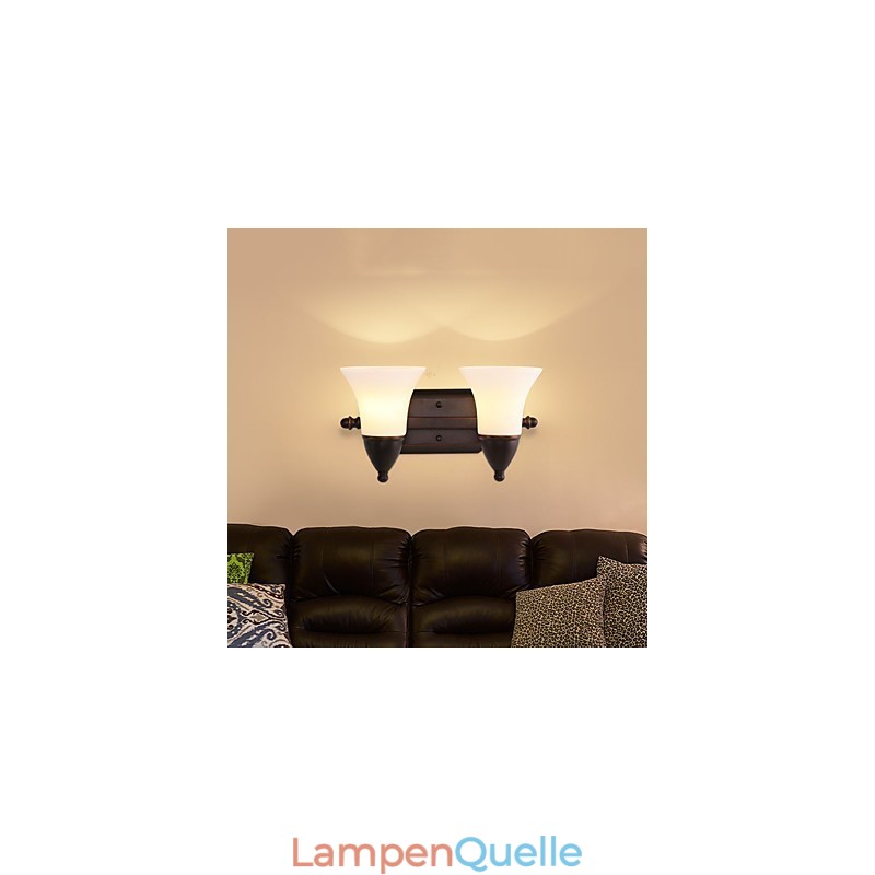 Rustic Lodge Wandleuchter mit schwarzem Oxid-Finish, Funktion zum Schutz der Augen, Umgebungslicht