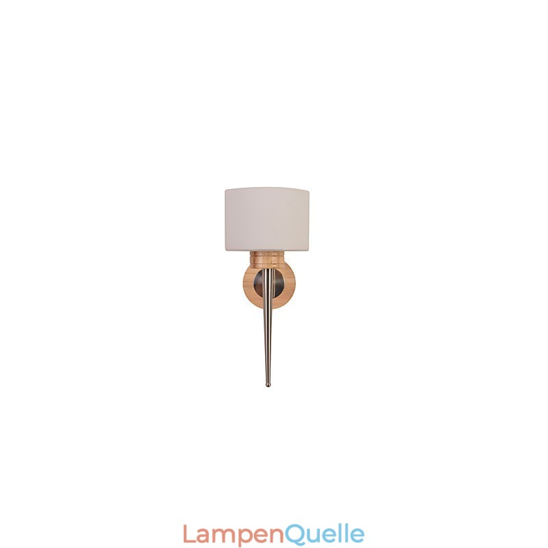 Einfache Wandlampe, Nachttischlampe mit Glasschirm und Massivholz für Schlafzimmer, Kommode, Wohnzimmer, Babyzimmer