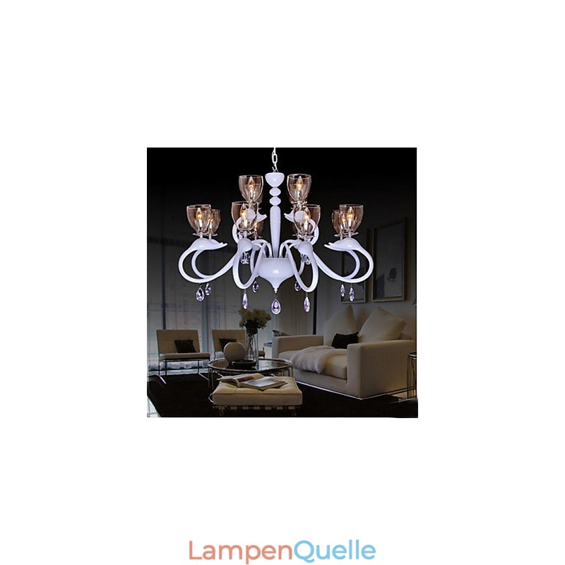 Europäischer Stil Kristall Droplight Individualität Creative Swan 12 Licht Kronleuchter
