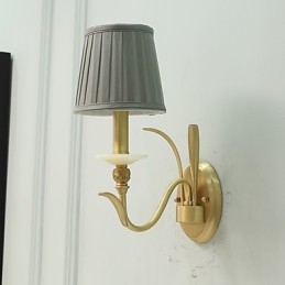 Einfaches Landhaus, traditionelles klassisches Messing-Feature für Wandleuchten im Mini-Stil, Uplight-Wandleuchter