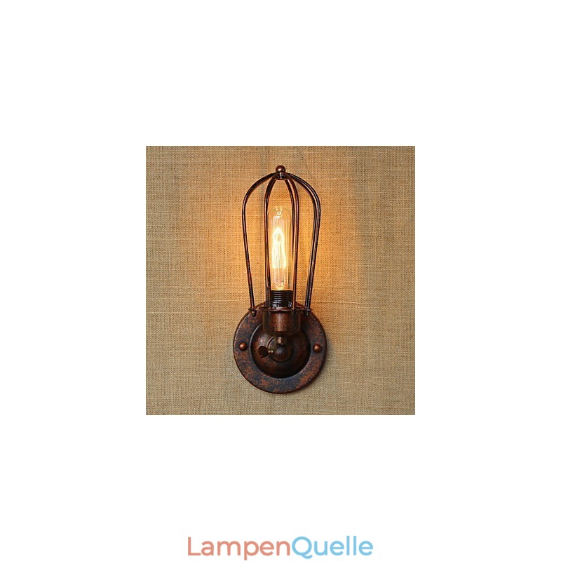 Einfache Vintage Country Retro Galvanofunktion für Wandleuchten im Mini-Stil mit Umgebungslicht