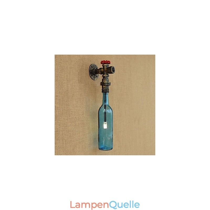 Wandschalter mit Wasserrohrflaschen-Wandleuchte