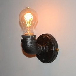 Einfache Retro Industrielle Eisen Rohr Dekorative wand lampe Wand Leuchte