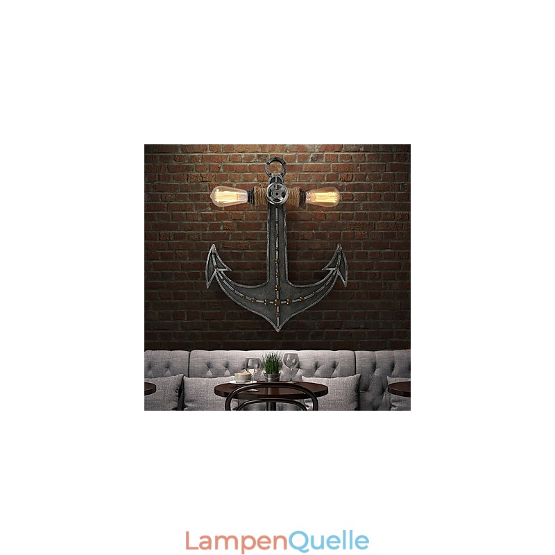 Jahrgang Industrielle Wandleuchten Holz Boot Anker Form Kreative Restaurant Cafe Bar Dekoration Beleuchtung