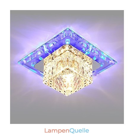 Mini Kristall Deckenleuchte Spotlight 3W Kreative Lampe Leuchtstoffröhre Bunte Farbe Quadratische Kuppelleuchte