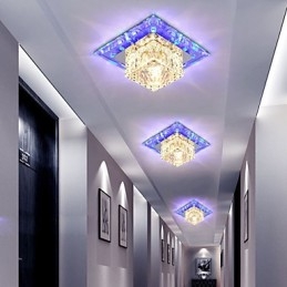 Mini Kristall Deckenleuchte Spotlight 3W Kreative Lampe Leuchtstoffröhre Bunte Farbe Quadratische Kuppelleuchte
