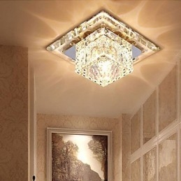 Mini Kristall Deckenleuchte Spotlight 3W Kreative Lampe Leuchtstoffröhre Bunte Farbe Quadratische Kuppelleuchte