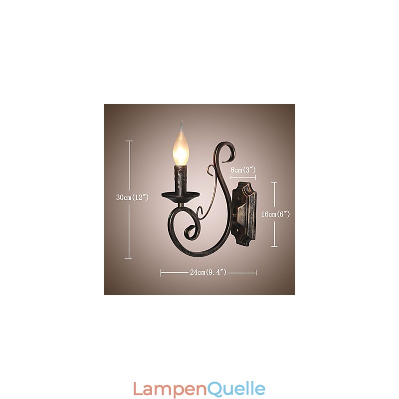 Mini Retro Wand Lampe Flur Metall Kerze Form Wand Lampe Beleuchtung