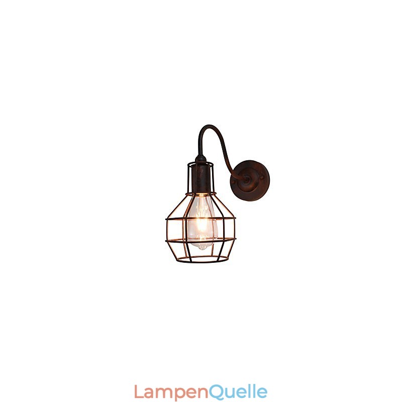 Wandleuchte Wandleuchter Wand Rostfarben Retro Wandlampe