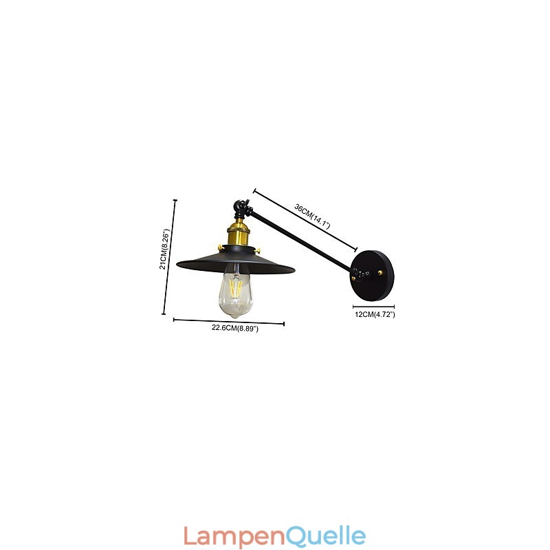 Buzz Wand Eisen Wandlampe Dumme schwarze Lichtschwertlampe an der Wand