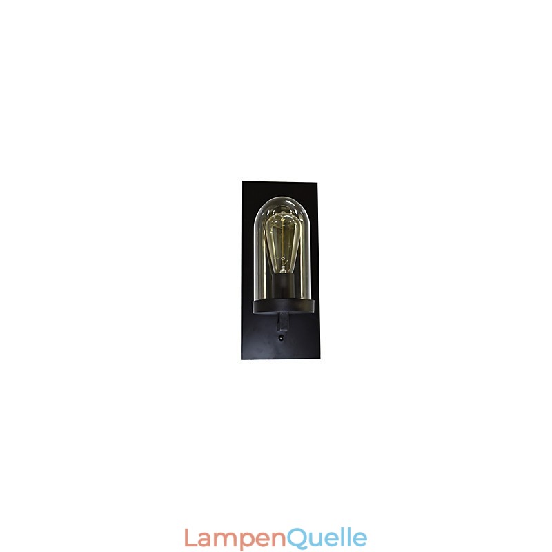 Wandleuchte aus lackiertem Stahl, dumme schwarze amerikanische Kaffeedekoration, Retro-Wandleuchte, Lichtschwertlampe an der Wand