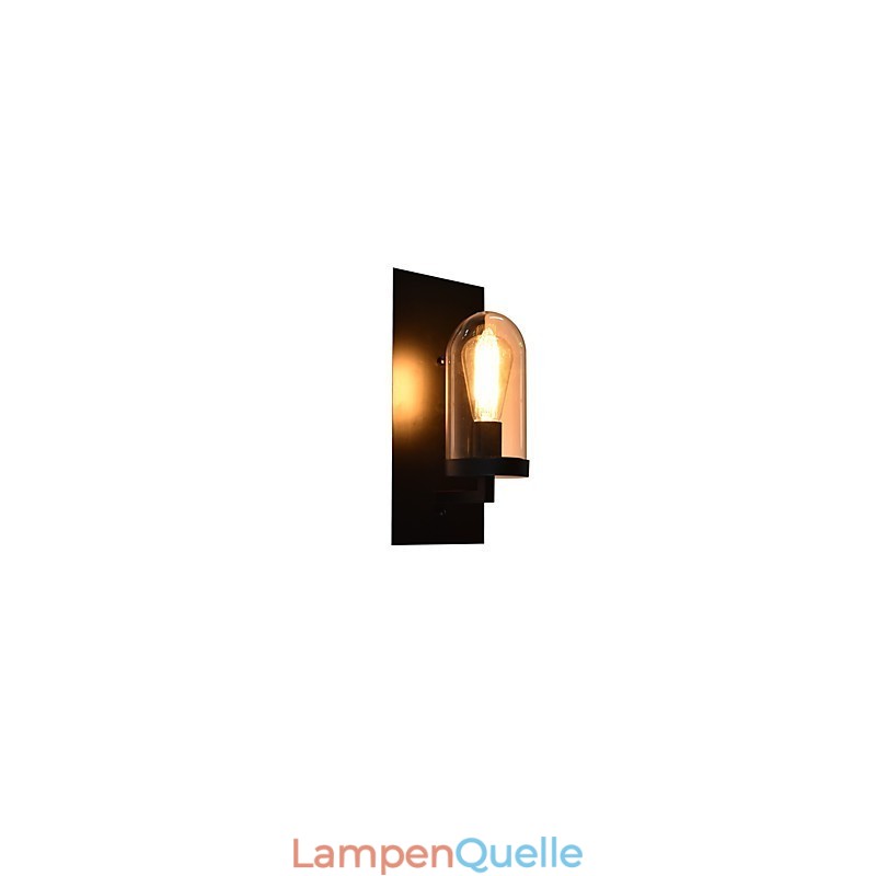 Wandleuchte aus lackiertem Stahl, dumme schwarze amerikanische Kaffeedekoration, Retro-Wandleuchte, Lichtschwertlampe an der Wand