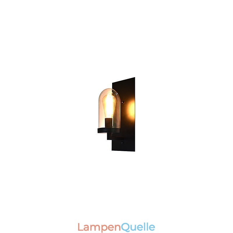 Wandleuchte aus lackiertem Stahl, dumme schwarze amerikanische Kaffeedekoration, Retro-Wandleuchte, Lichtschwertlampe an der Wand