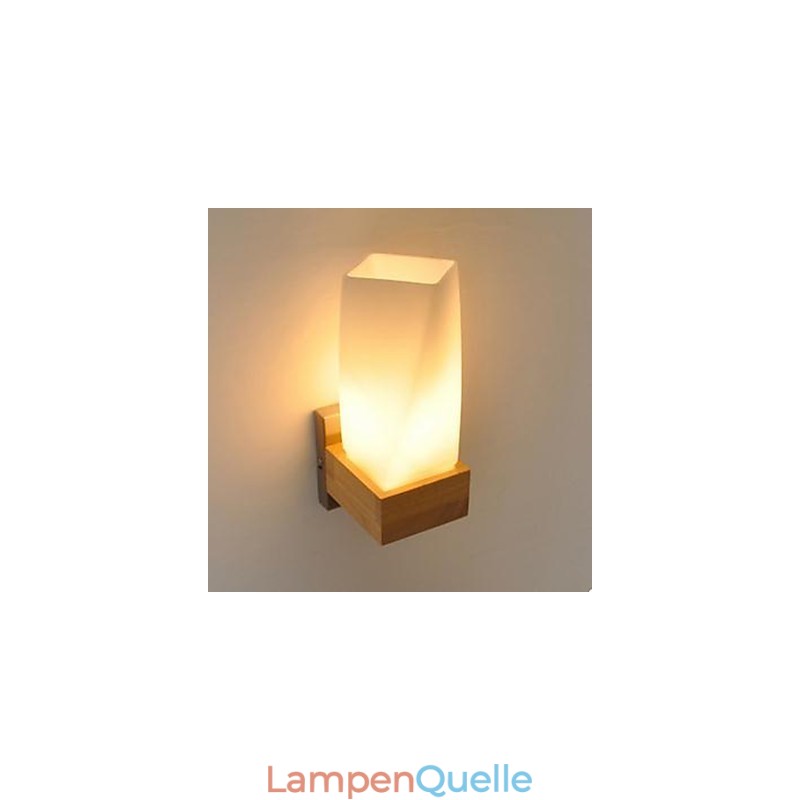 Einfachheit Nordic Holz Kunst Wohnzimmer Korridor Balkon Glas Massivholz Wand Lampe Von Schlafzimmer Die Kopf EINES Bettes