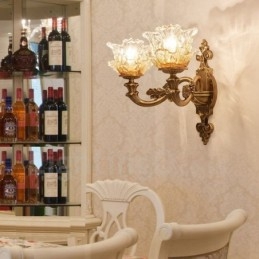 2 Licht Traditionelle Klassische Wohnzimmer Esszimmer Bett Zimmer Metall Innen Wandleuchten