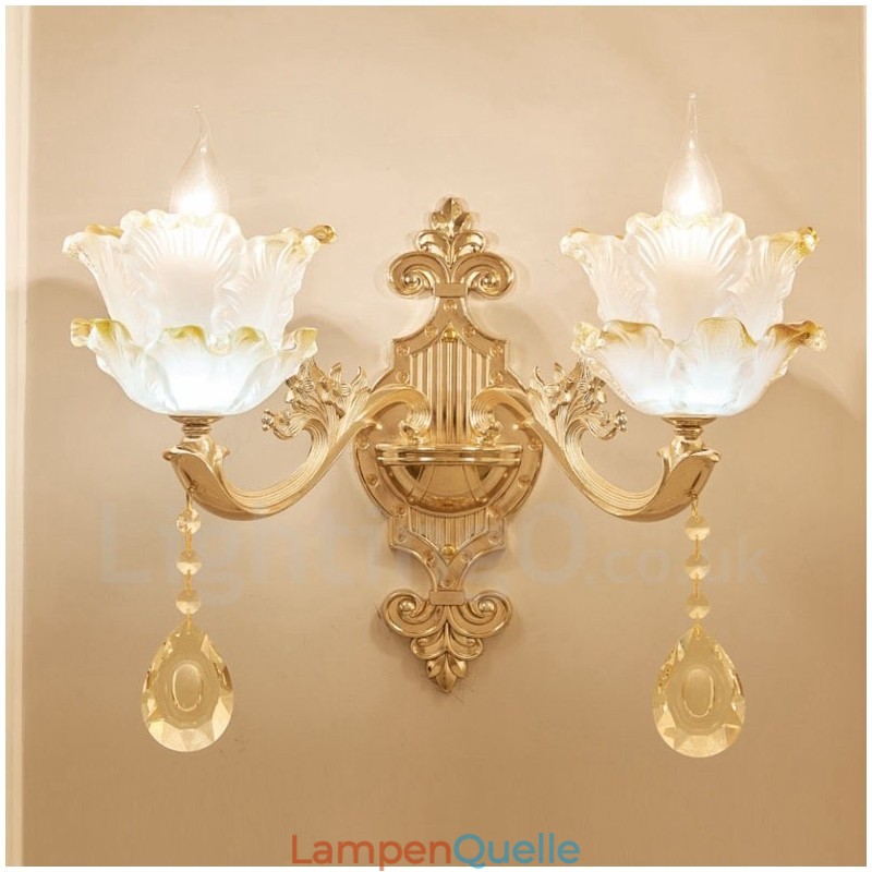 2 Licht Traditionelle Klassische Wohnzimmer Esszimmer Bett Zimmer Metall Innen Wandleuchten
