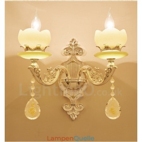 2 Licht Traditionelle Klassische Wohnzimmer Esszimmer Bett Zimmer Metall Innen Wandleuchten