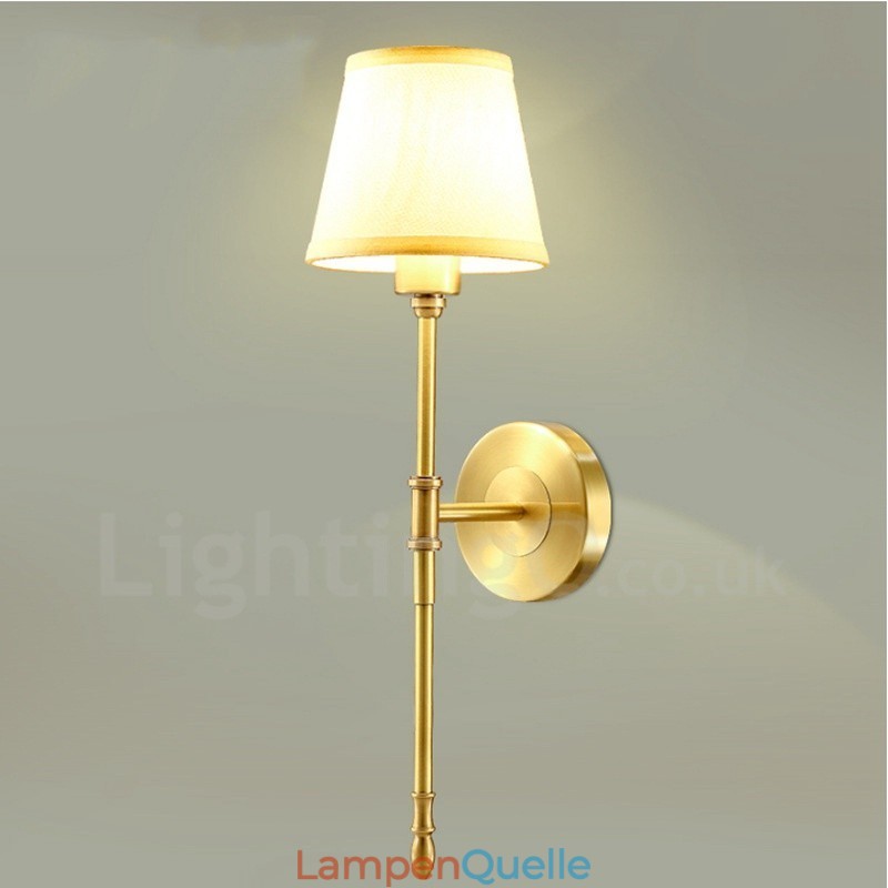 Traditionelle klassische Wandleuchten aus Kupfer für den Innenbereich mit einer Leuchte