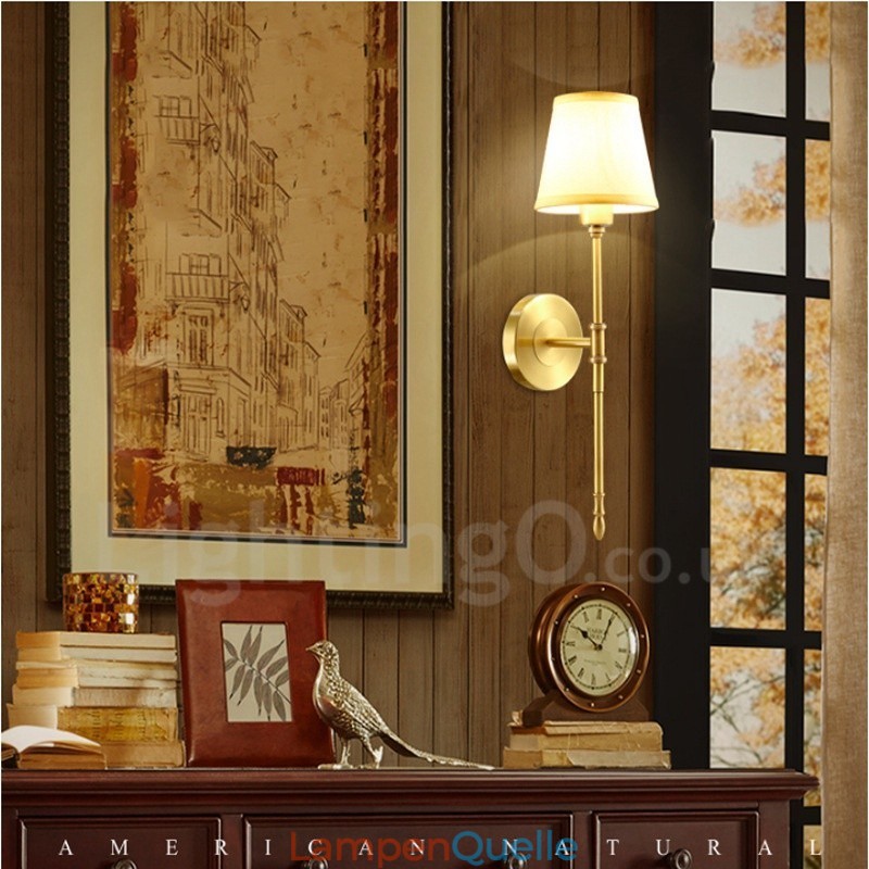 Traditionelle klassische Wandleuchten aus Kupfer für den Innenbereich mit einer Leuchte