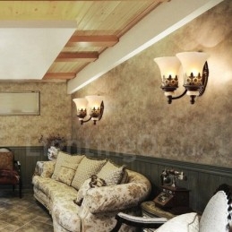 2 Licht Traditionelle Klassische Wohnzimmer Esszimmer Bett Zimmer Metall Innen Wandleuchten