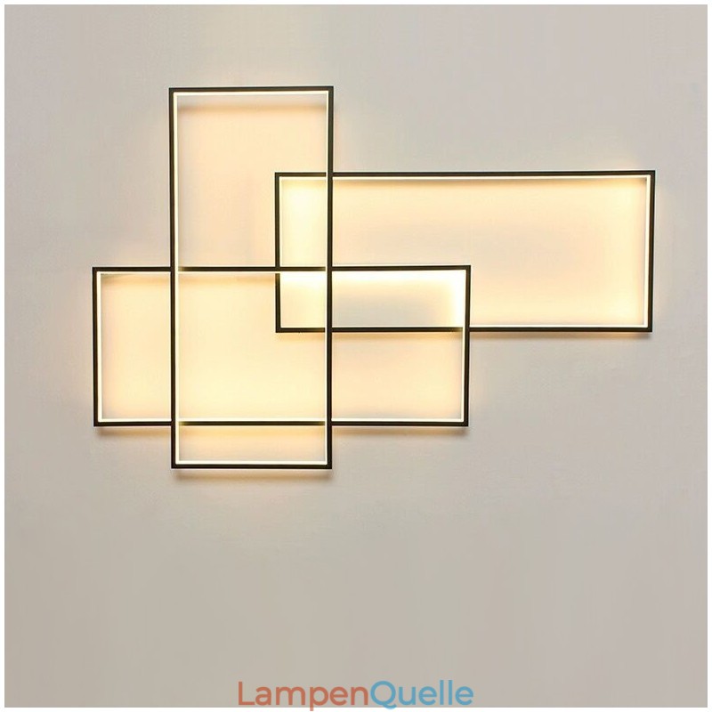 Moderne Deckenleuchte mit zeitgenössischer Aluminium-Malerei, bündige Wandleuchte mit Fernbedienungsdimmer für Wohnzimmer, Schlafzimmer