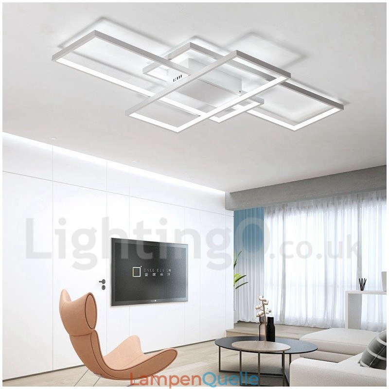 Moderne Deckenleuchte mit zeitgenössischer Aluminium-Malerei, bündige Wandleuchte mit Ferndimmer für Wohnzimmer, Schlafzimmer, kann auch als Wandleuchte verwendet werden