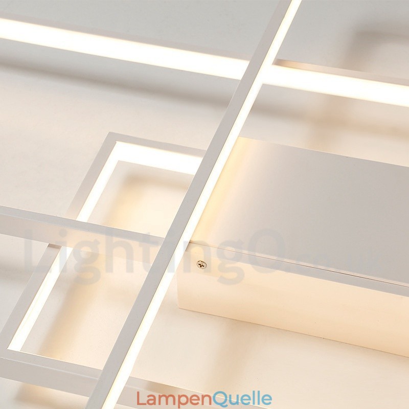 Moderne Deckenleuchte mit zeitgenössischer Aluminium-Malerei, bündige Wandleuchte mit Ferndimmer für Wohnzimmer, Schlafzimmer, kann auch als Wandleuchte verwendet werden