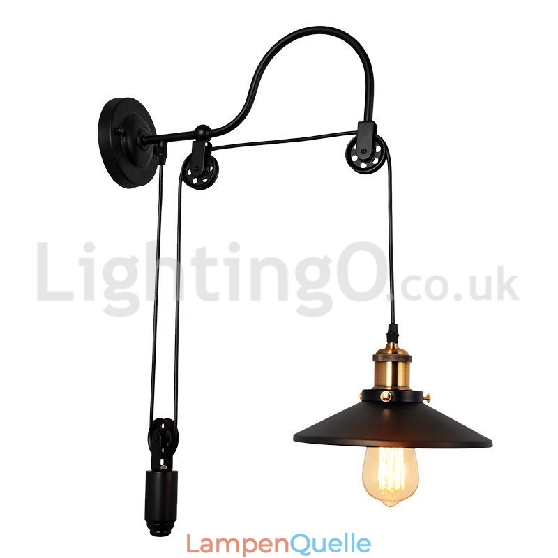 Retro Unterputz Wandleuchten Gang Bar Cafe Schlafzimmer Studie Loft Pulley Wandleuchte